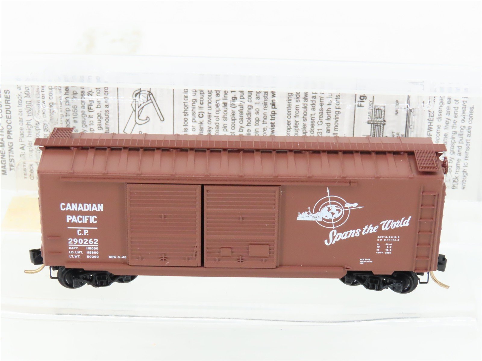 N Micro-Trains MTL 23140 CP Canadian Pacific 40' Double Doors Box Car #290262