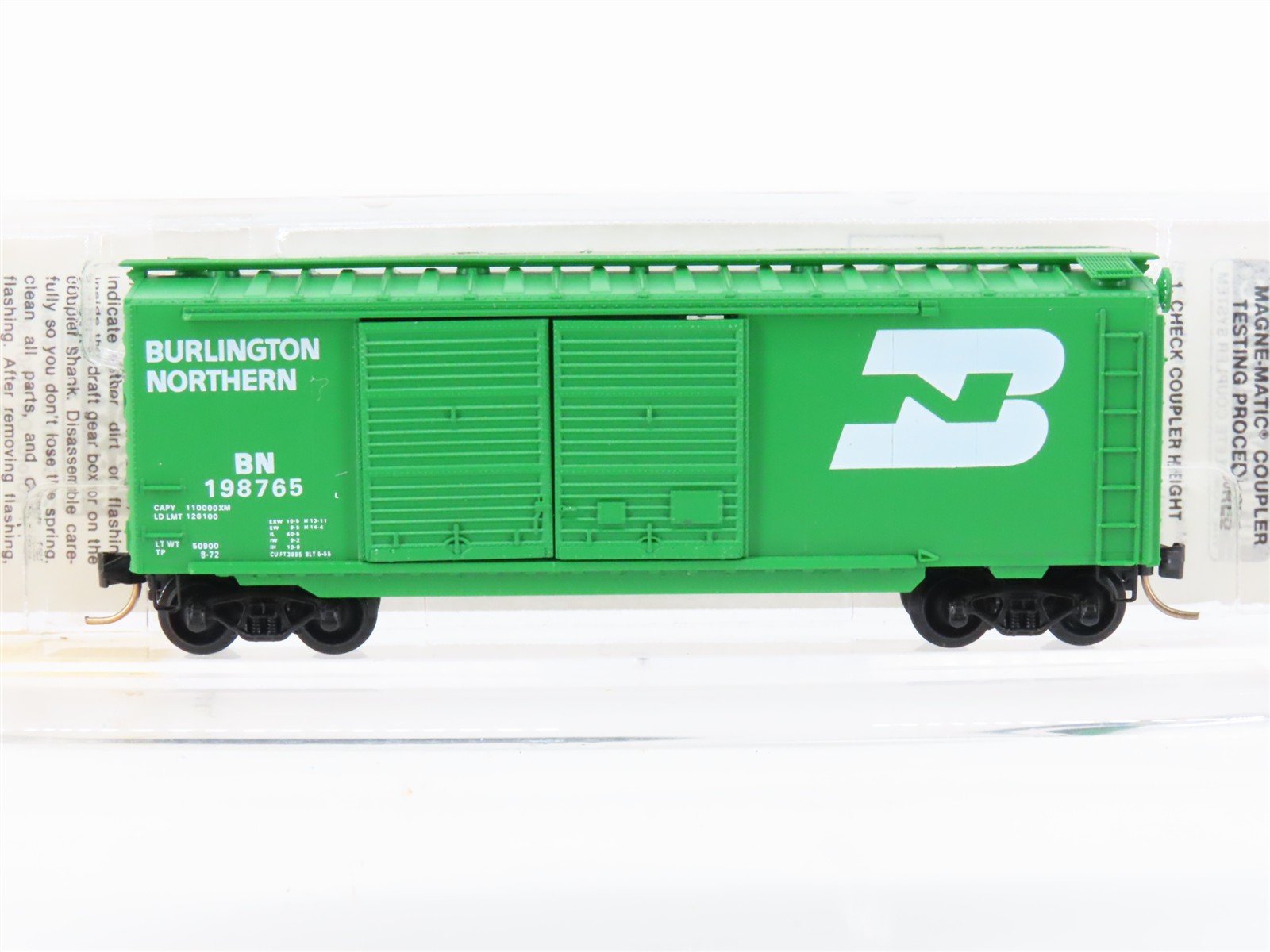 N Micro-Trains MTL 23080 BN Burlington Northern 40' Double Door Box Car #198765