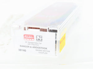N Scale Micro-Trains MTL 38140 BAR Bangor Aroostook 50' Plug Door Box Car #6630