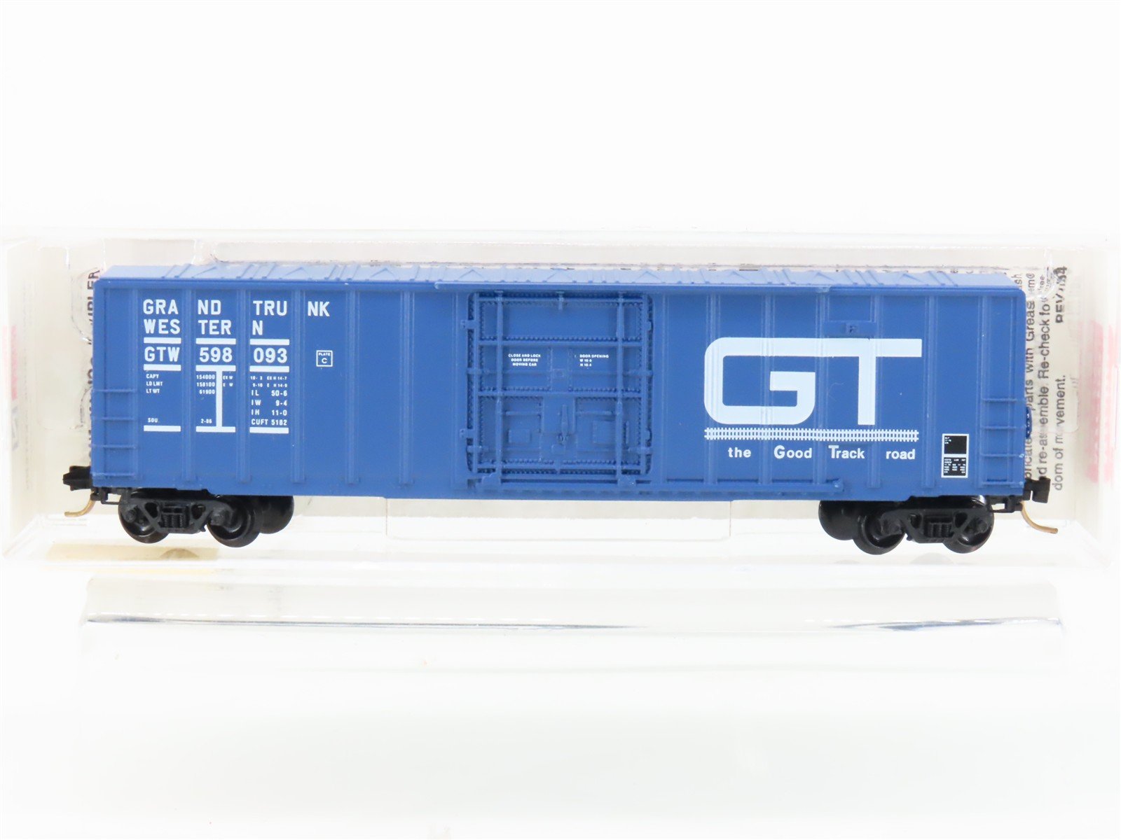N Micro-Trains MTL 27220 GTW Grand Trunk Western 50' Plug Door Box Car #598093