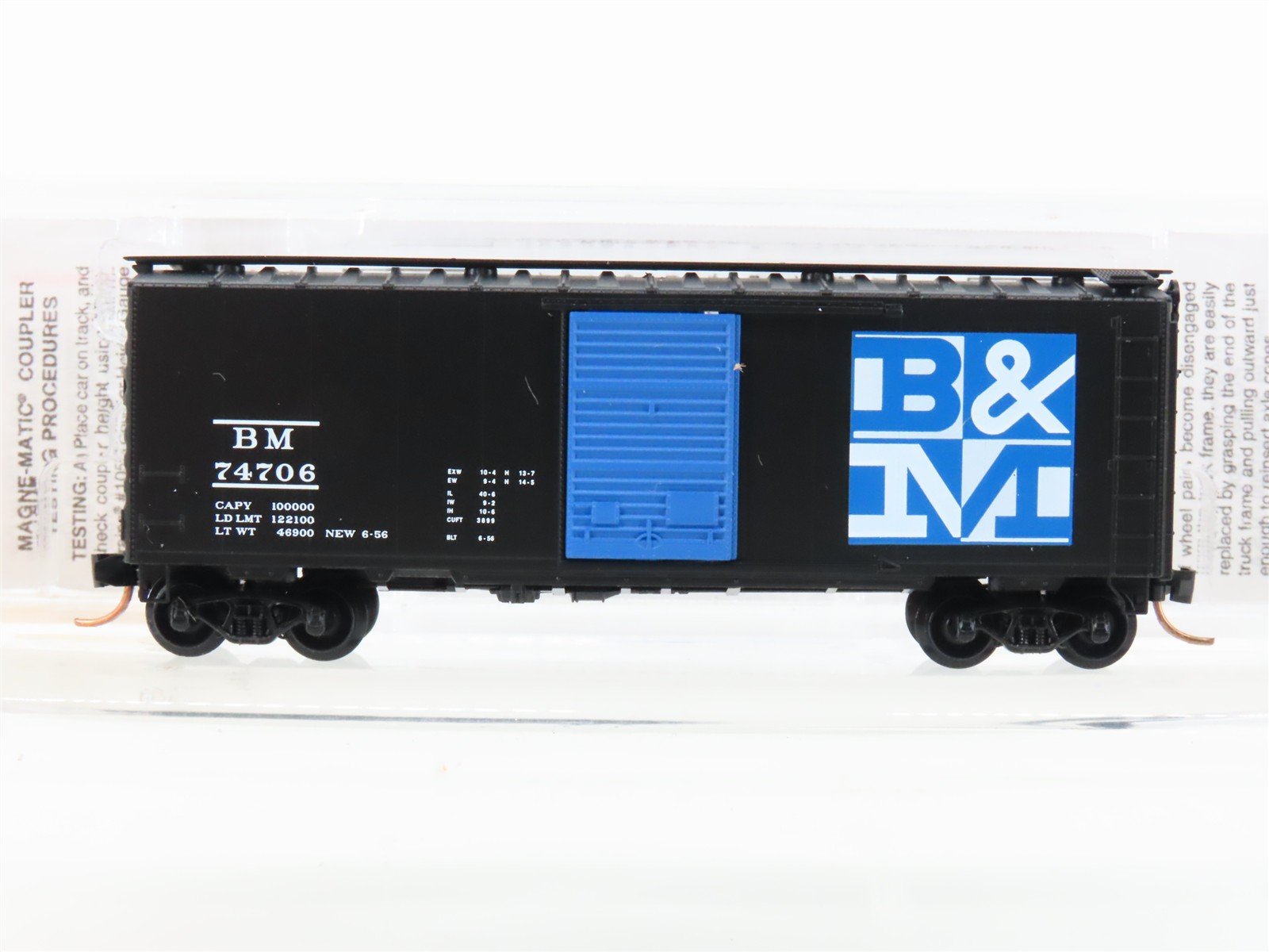 N Scale Micro-Trains MTL 20400 BM Boston & Maine 40' Single Door Box Car #74706