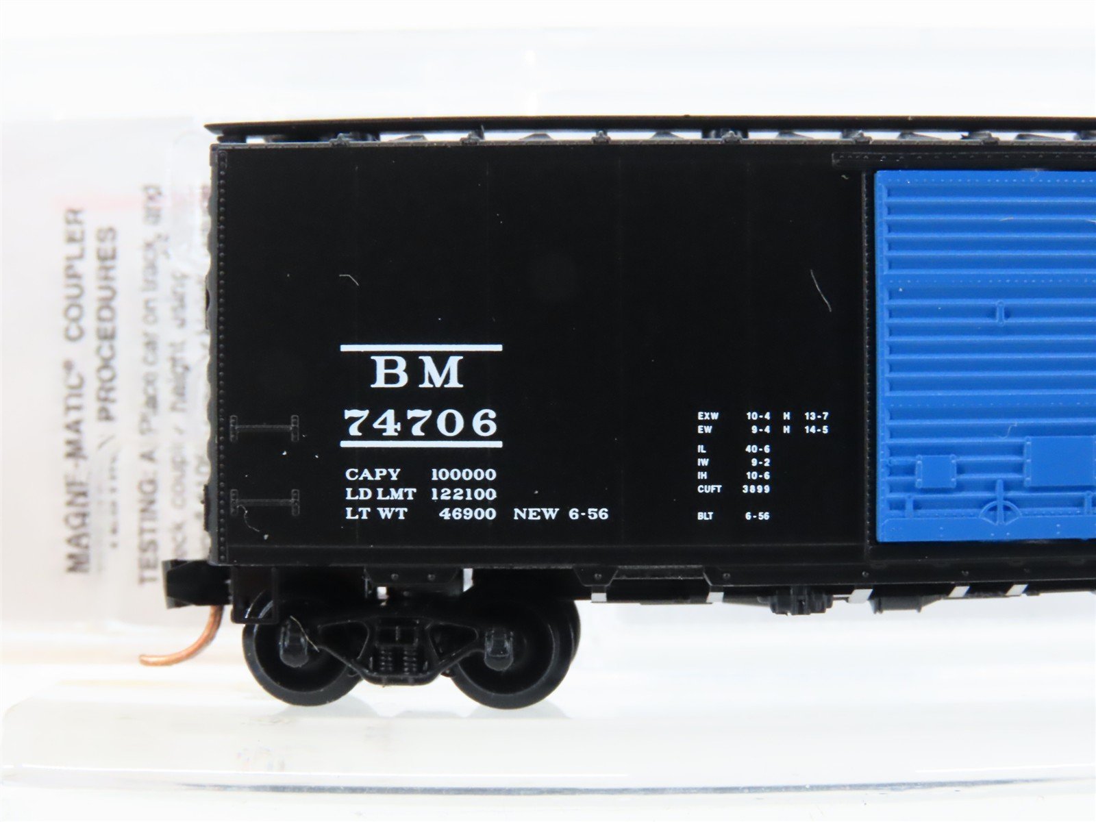 N Scale Micro-Trains MTL 20400 BM Boston & Maine 40' Single Door Box Car #74706