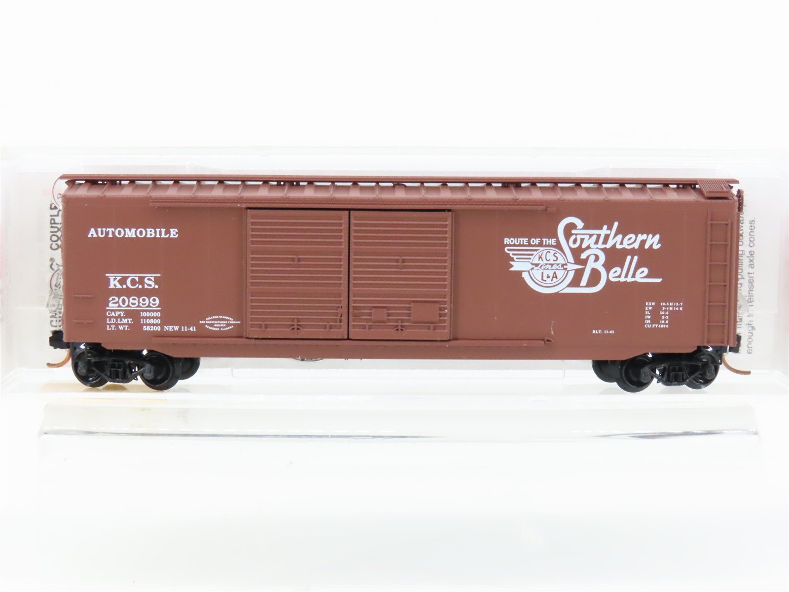 N Scale Micro-Trains MTL 34230 KCS Southern Belle 50' Double Door Box Car #20899