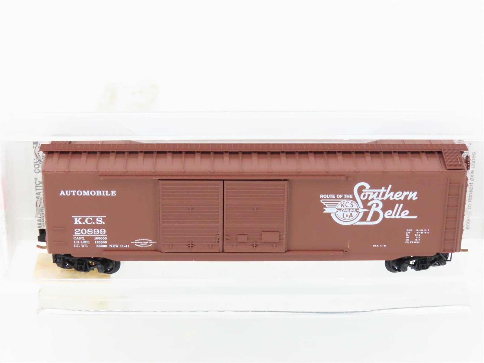 N Scale Micro-Trains MTL 34230 KCS Southern Belle 50' Double Door Box Car #20899