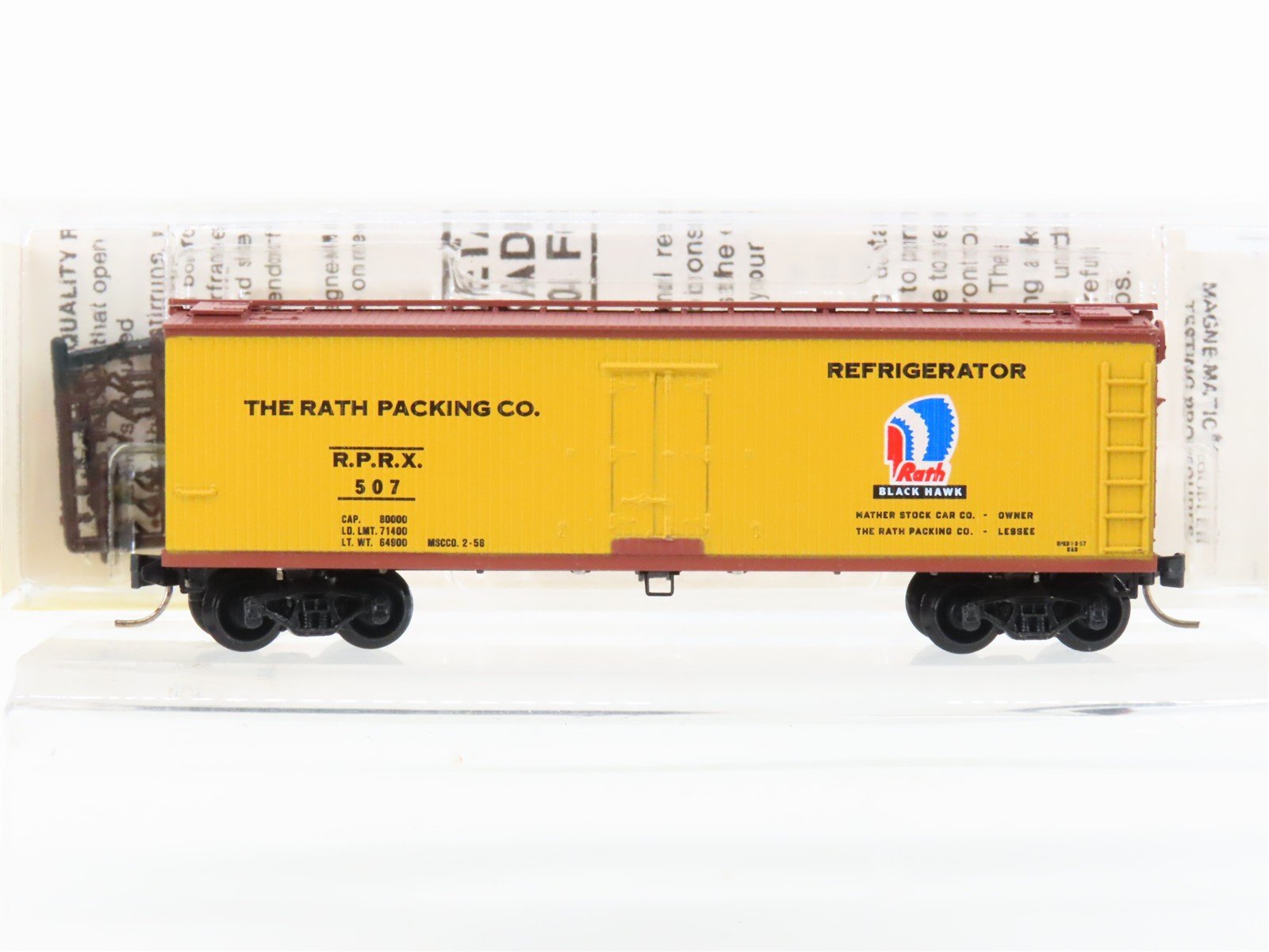 N Scale Kadee Micro-Trains MTL 47310 RPRX Rath Packing Co. 40' Reefer #507