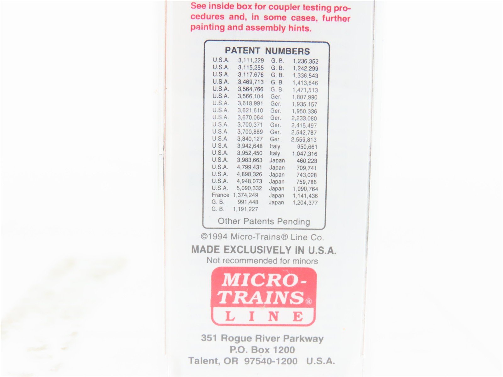 N Scale Micro-Trains MTL 20166 GN Great Northern 40' Single Door Box Car #19038