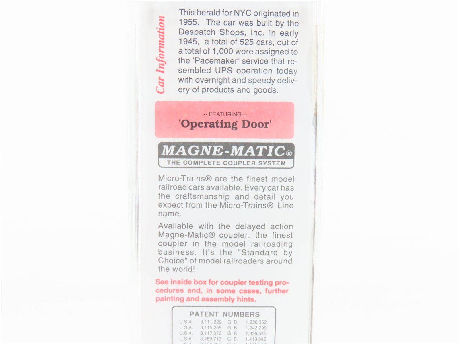 N Micro-Trains MTL 20240 NYC New York Central Pacemaker 40' Box Car #174710