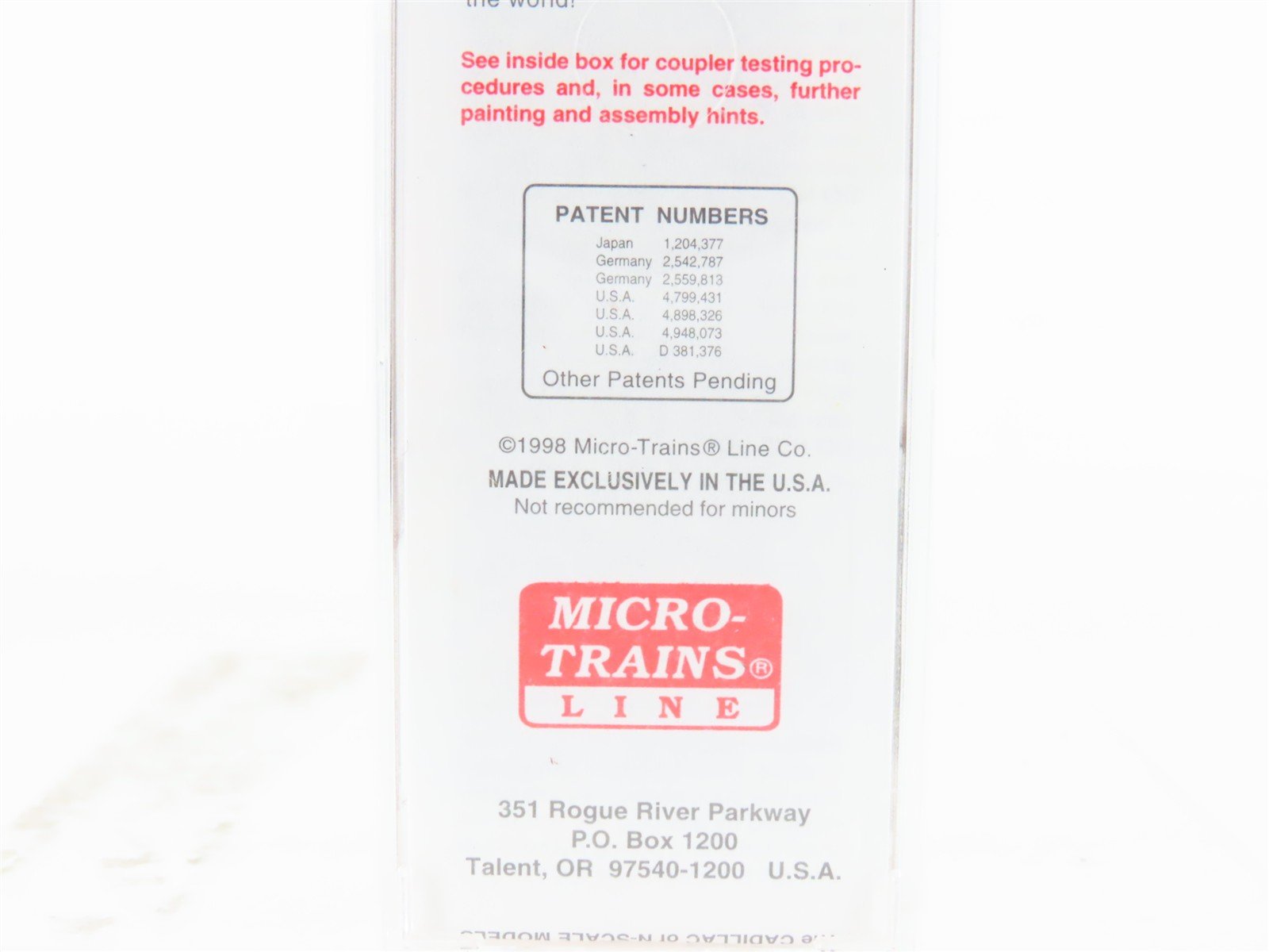 N Scale Micro-Trains MTL 37010 CR Conrail 50' Double Door Box Car #174605
