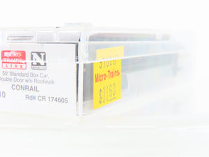 N Scale Micro-Trains MTL 37010 CR Conrail 50' Double Door Box Car #174605