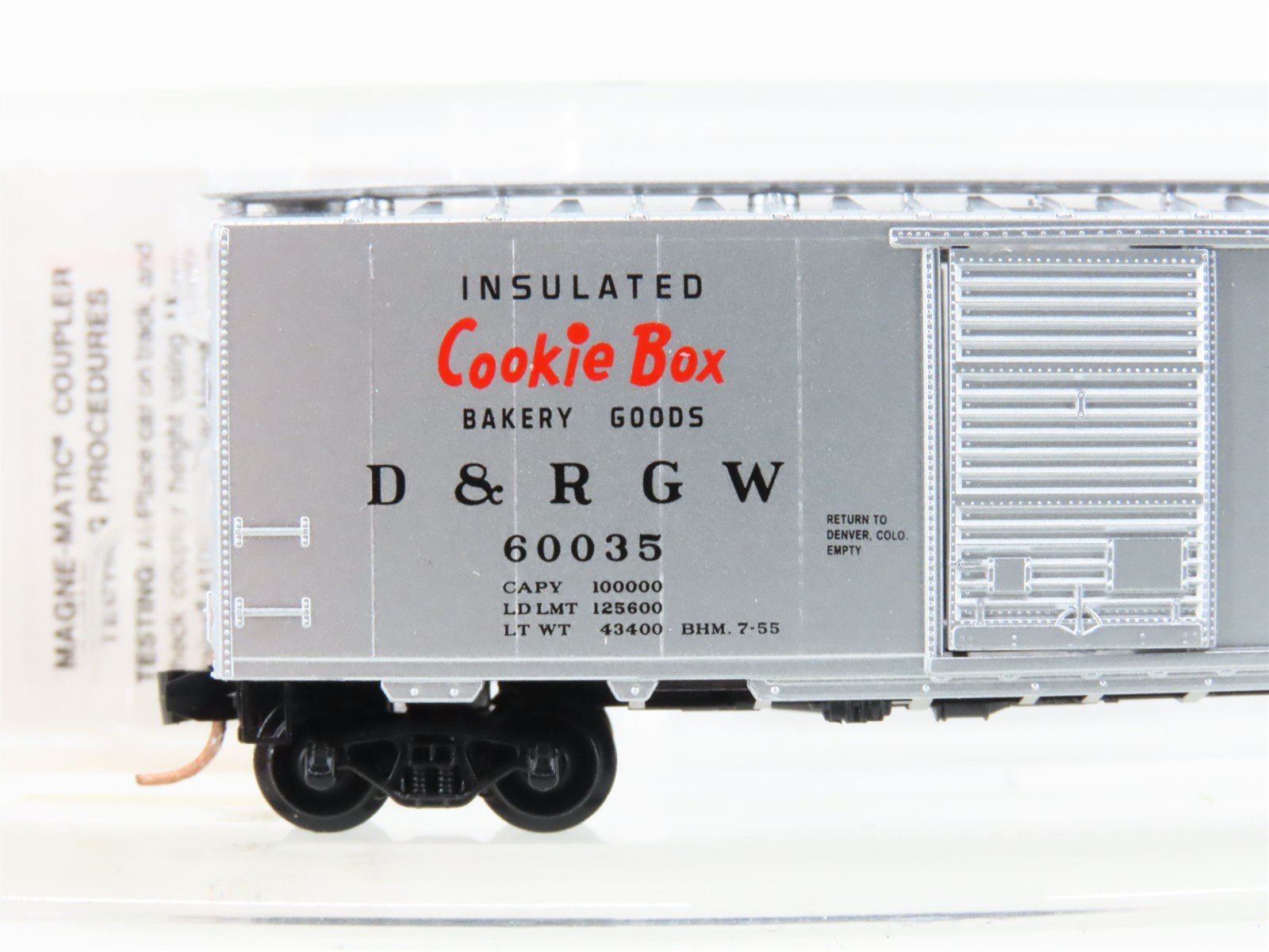 N Scale Micro-Trains MTL 20110 D&RGW Rio Grande 40' Single Door Box Car #60035