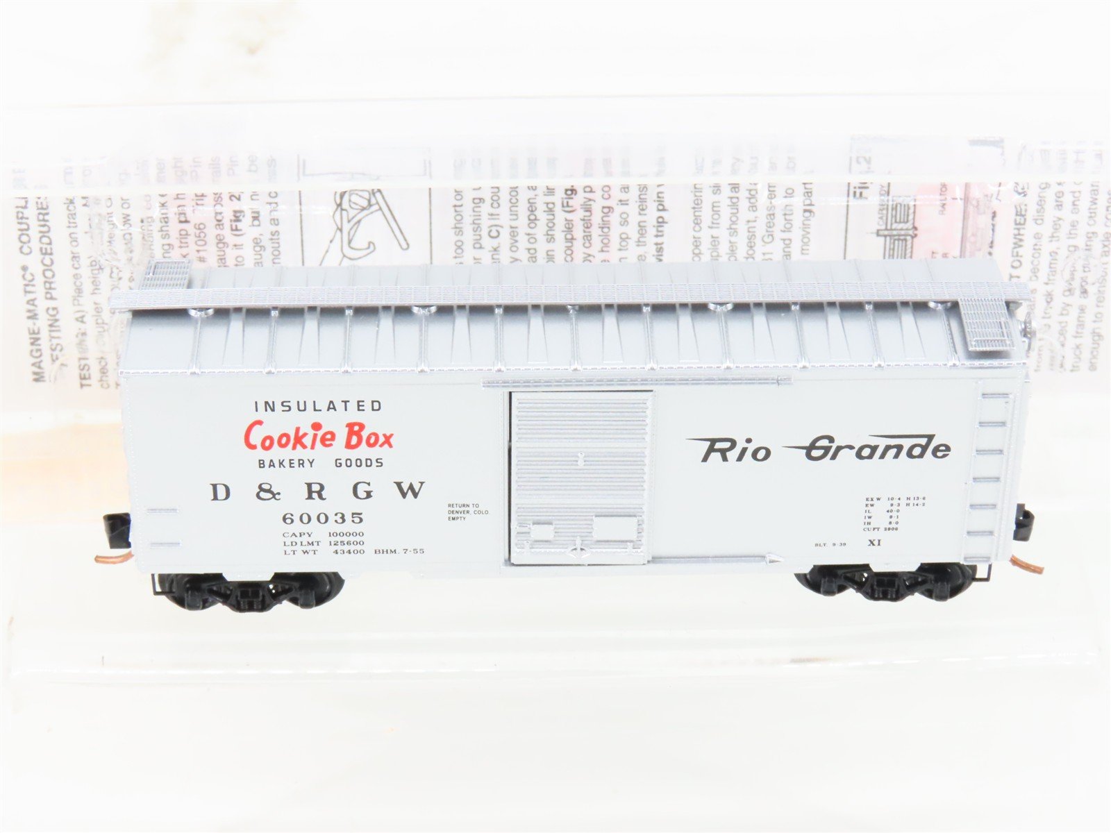 N Scale Micro-Trains MTL 20110 D&RGW Rio Grande 40' Single Door Box Car #60035