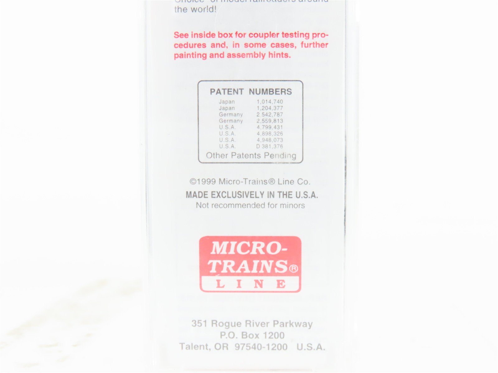 N Scale Micro-Trains MTL 20110 D&RGW Rio Grande 40' Single Door Box Car #60035