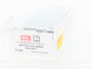 N Scale Micro-Trains MTL 21230 BCOL British Columbia Railway 40' Box Car #8002