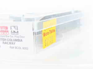 N Scale Micro-Trains MTL 21230 BCOL British Columbia Railway 40' Box Car #8002