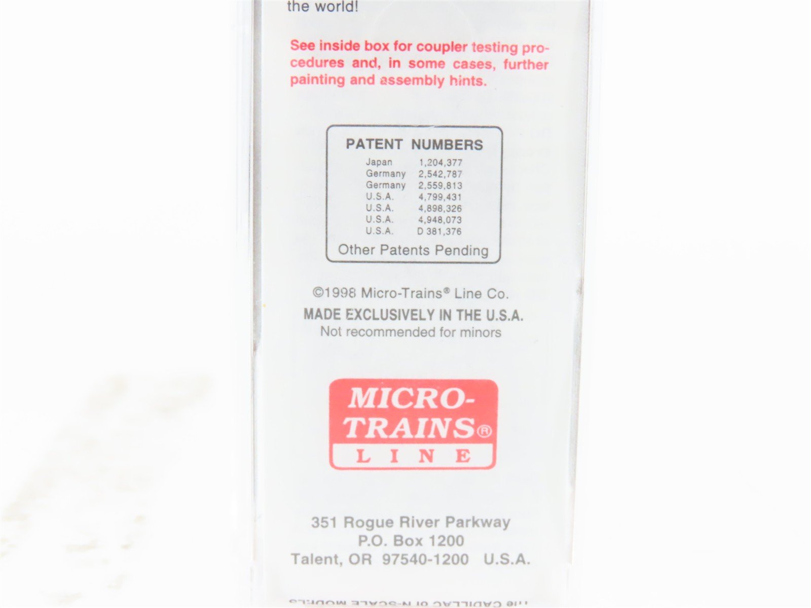 N Scale Micro-Trains MTL 78070 C&O Chesapeake & Ohio 50' Auto Box Car #272189