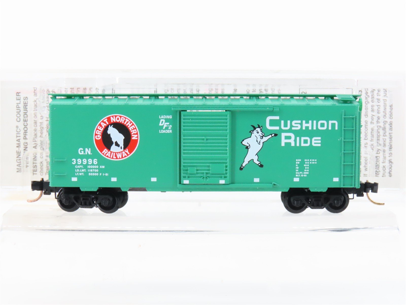 N Scale Micro-Trains MTL 20680 GN Great Northern 40' Single Door Box Car #39996