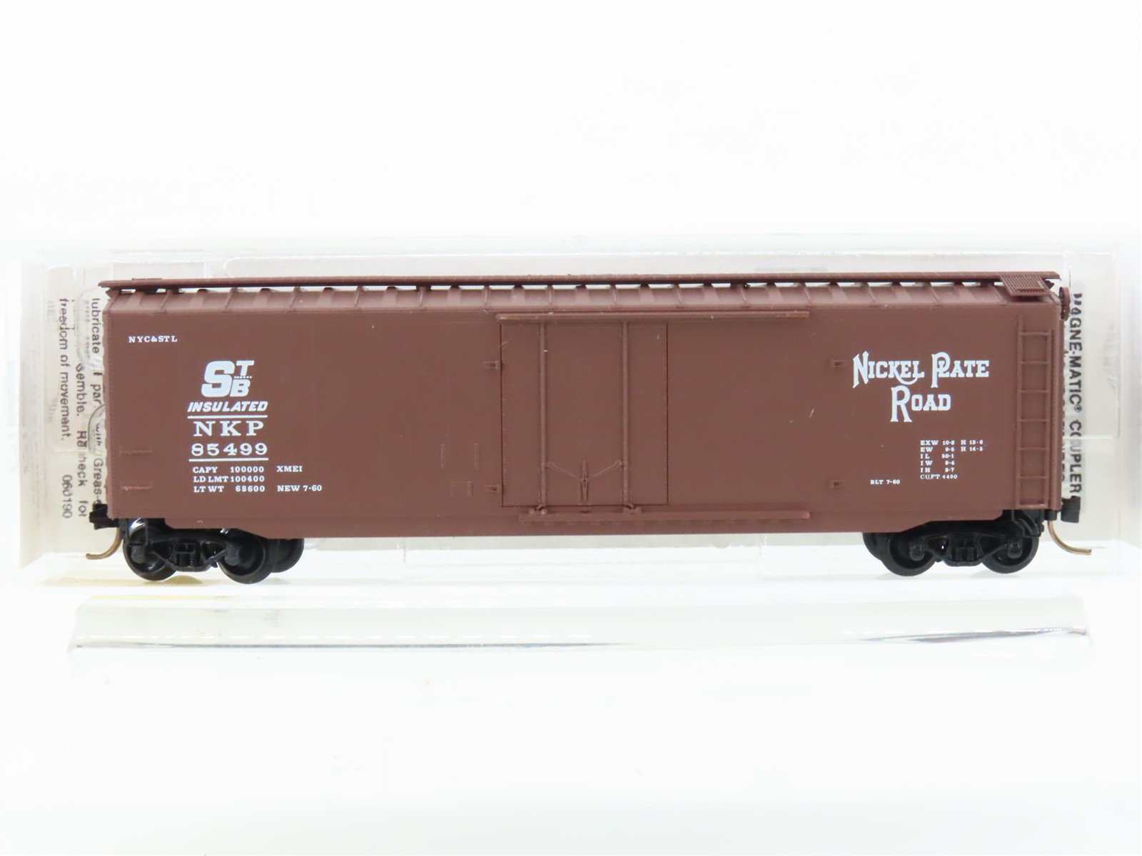 N Micro-Trains MTL 32080 NKP Nickel Plate Road 50' Plug Door Box Car #85499