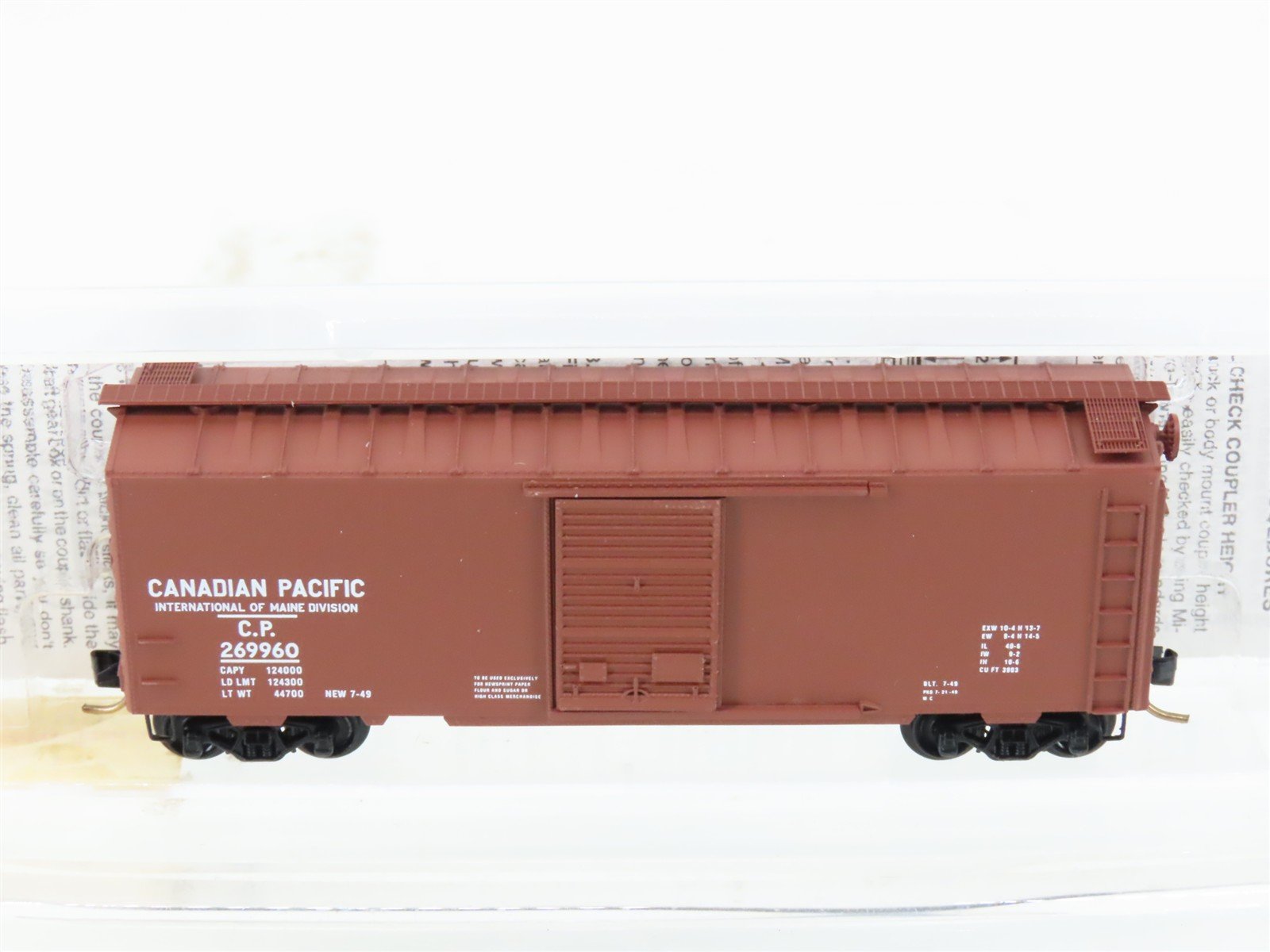 N Micro-Trains MTL 20136 CP Canadian Pacific 40' Single Door Box Car #269960