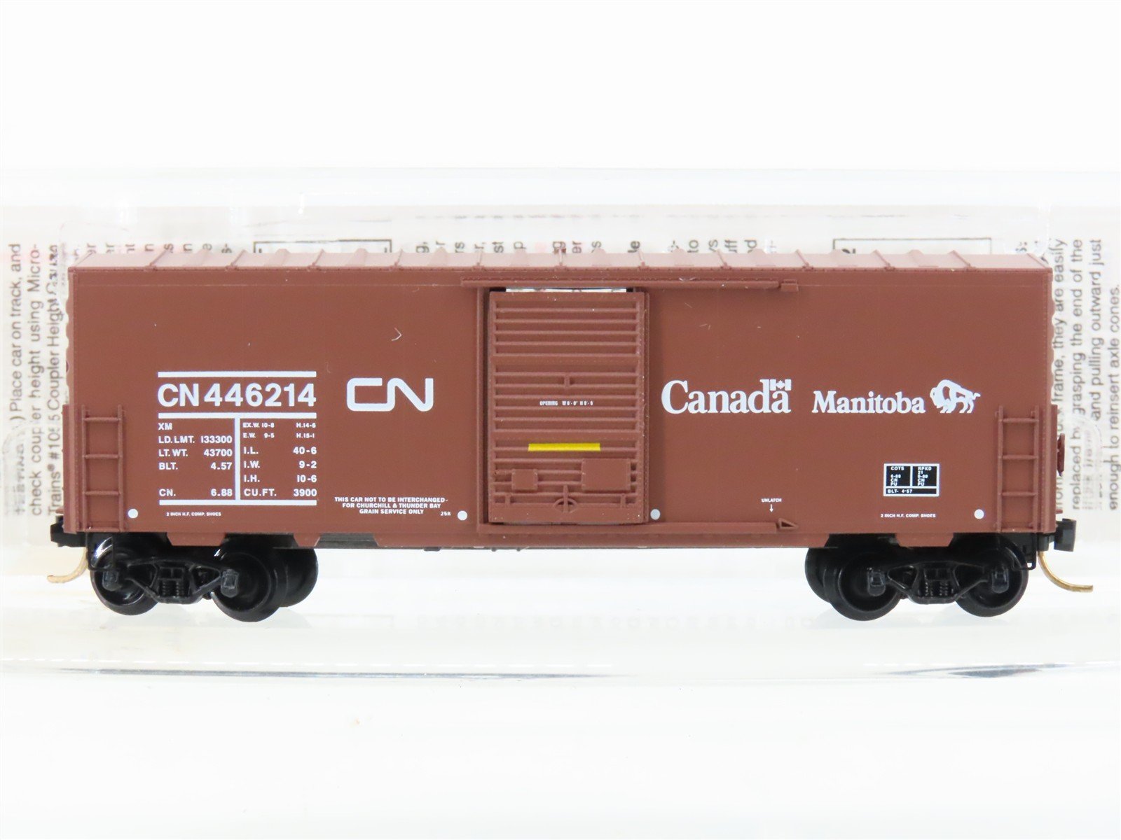 N Micro-Trains MTL 24280 CN Canadian National 40' Single Door Box Car #446214