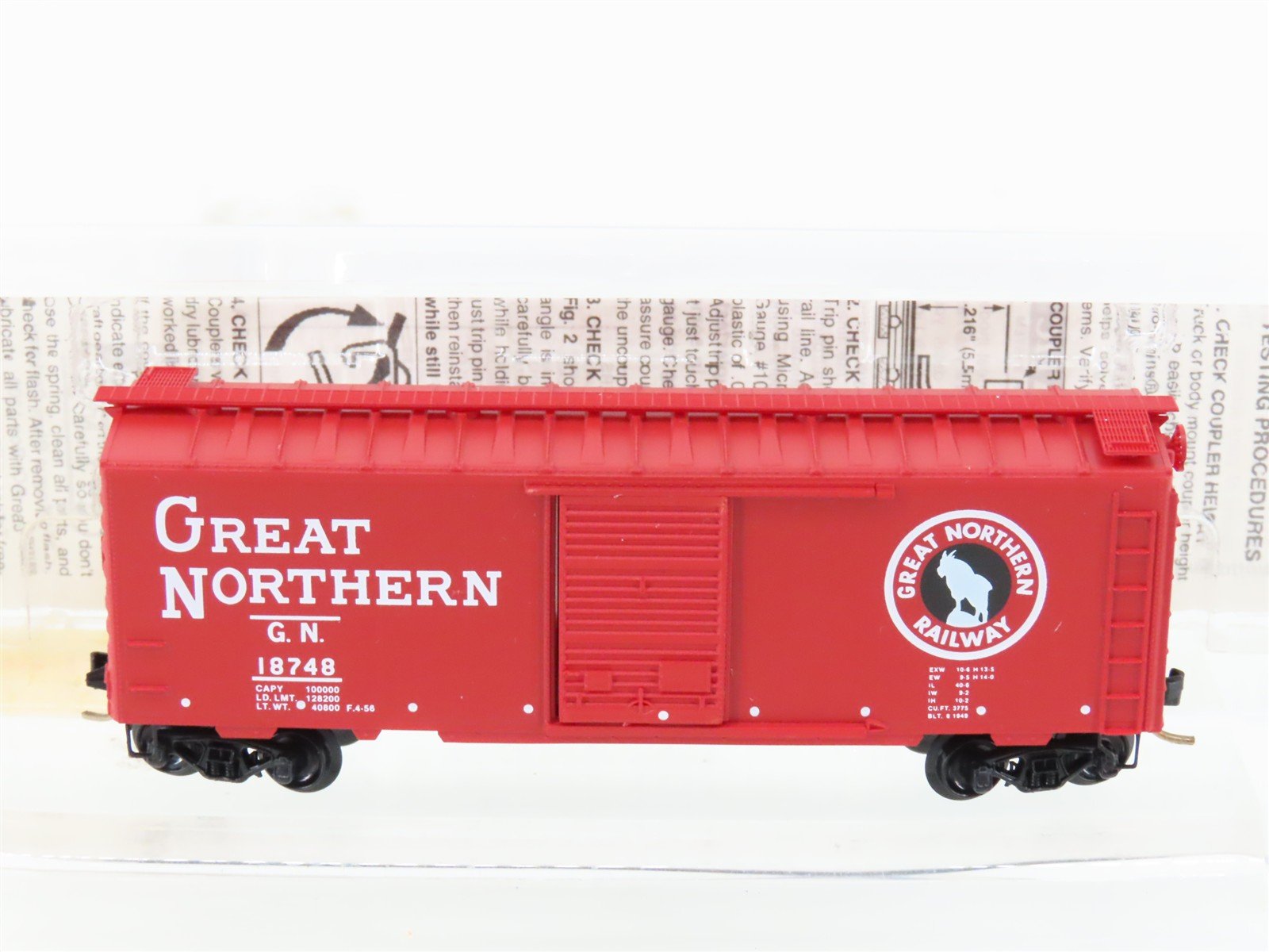 N Scale Micro-Trains MTL 20156 GN Great Northern 40' Single Door Box Car #18748