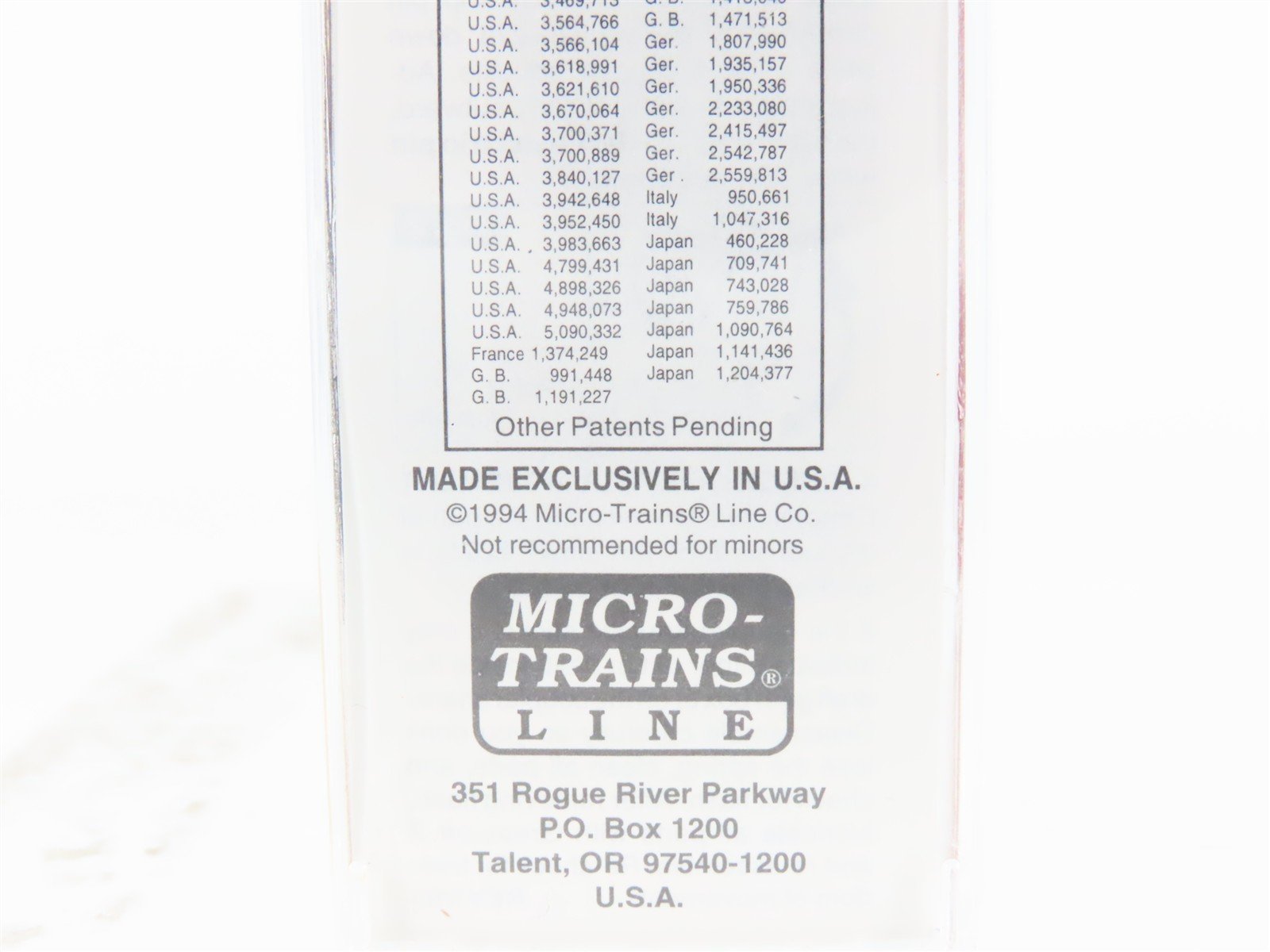 N Scale Micro-Trains MTL 20156 GN Great Northern 40' Single Door Box Car #18748