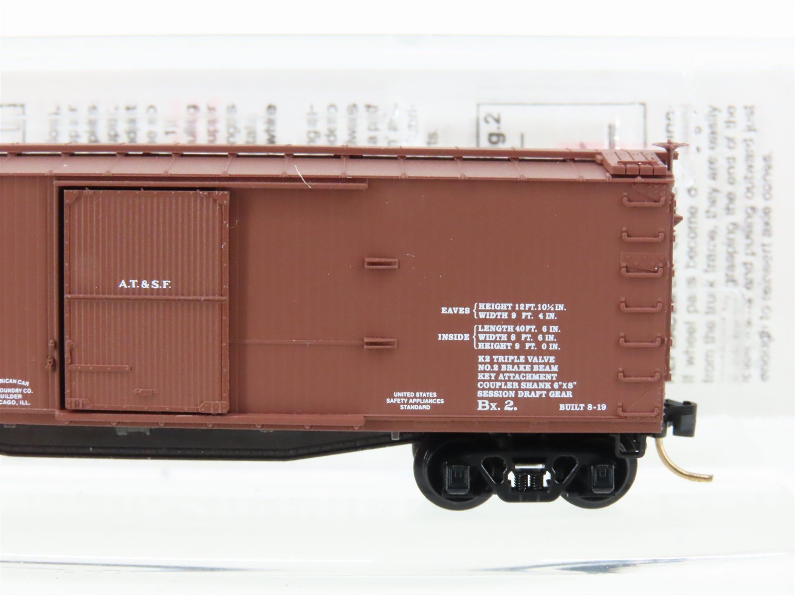 N Scale Micro-Trains MTL 39060 ATSF Santa Fe 40' Single Door Box Car #38693CT