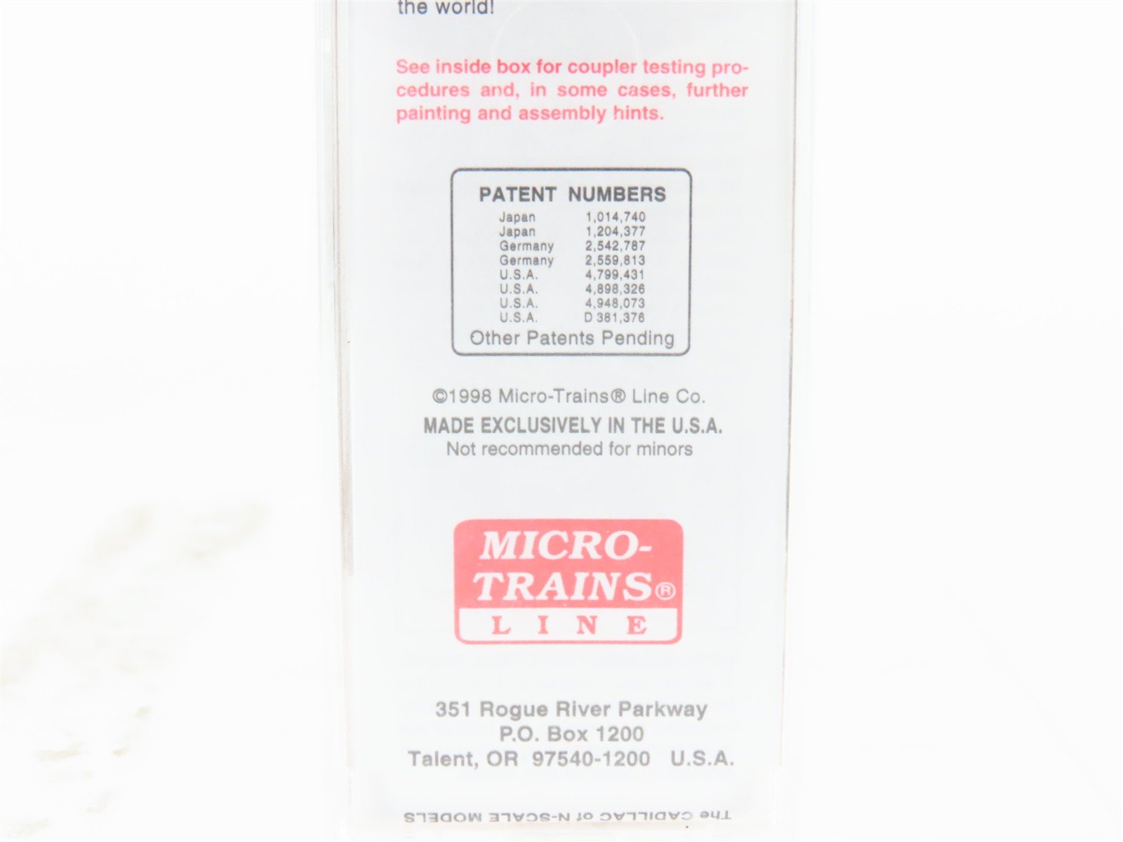 N Micro-Trains MTL 20486 CIL Monon The Hoosier Line 40' Single Door Box Car #861