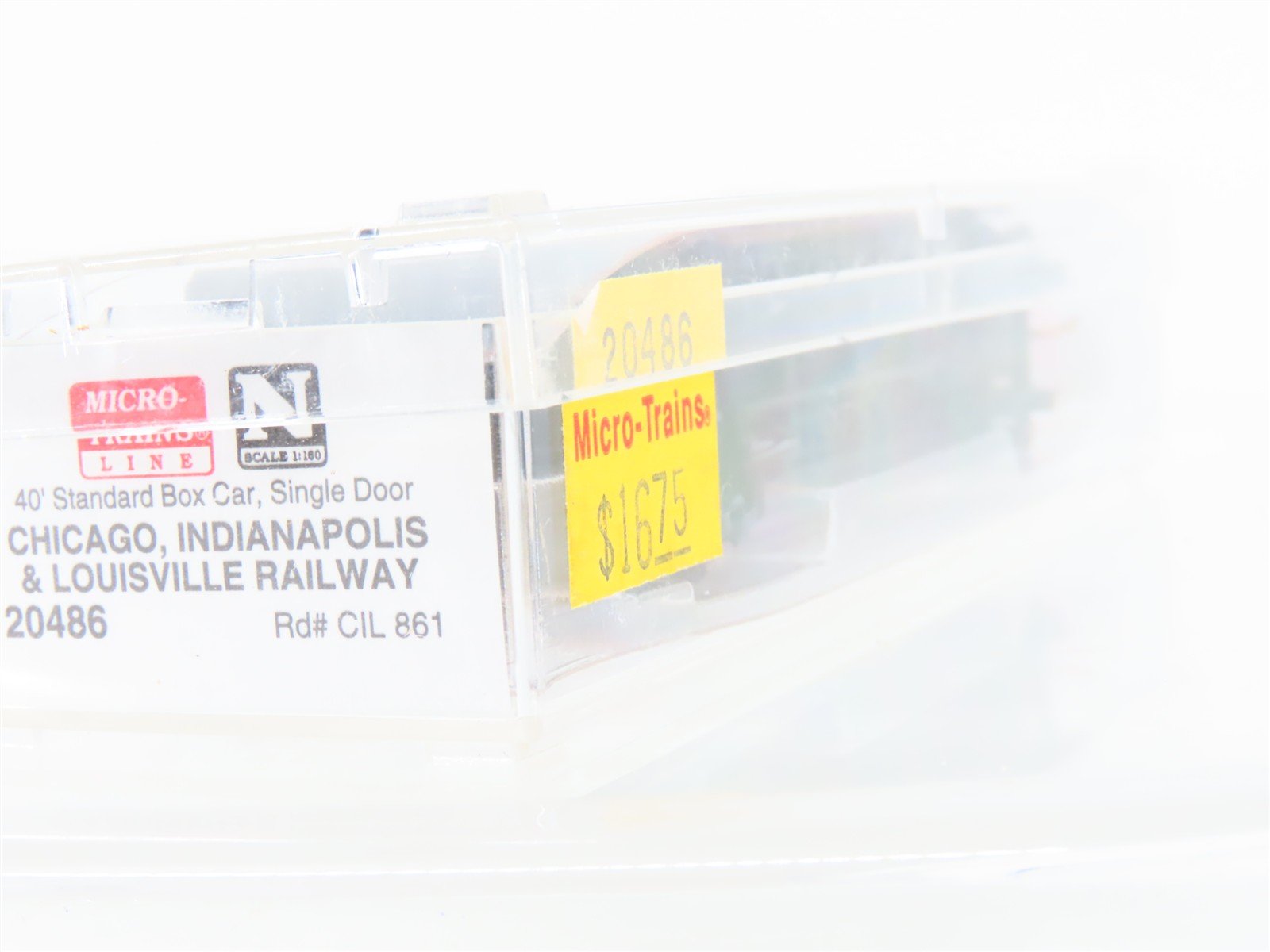 N Micro-Trains MTL 20486 CIL Monon The Hoosier Line 40' Single Door Box Car #861