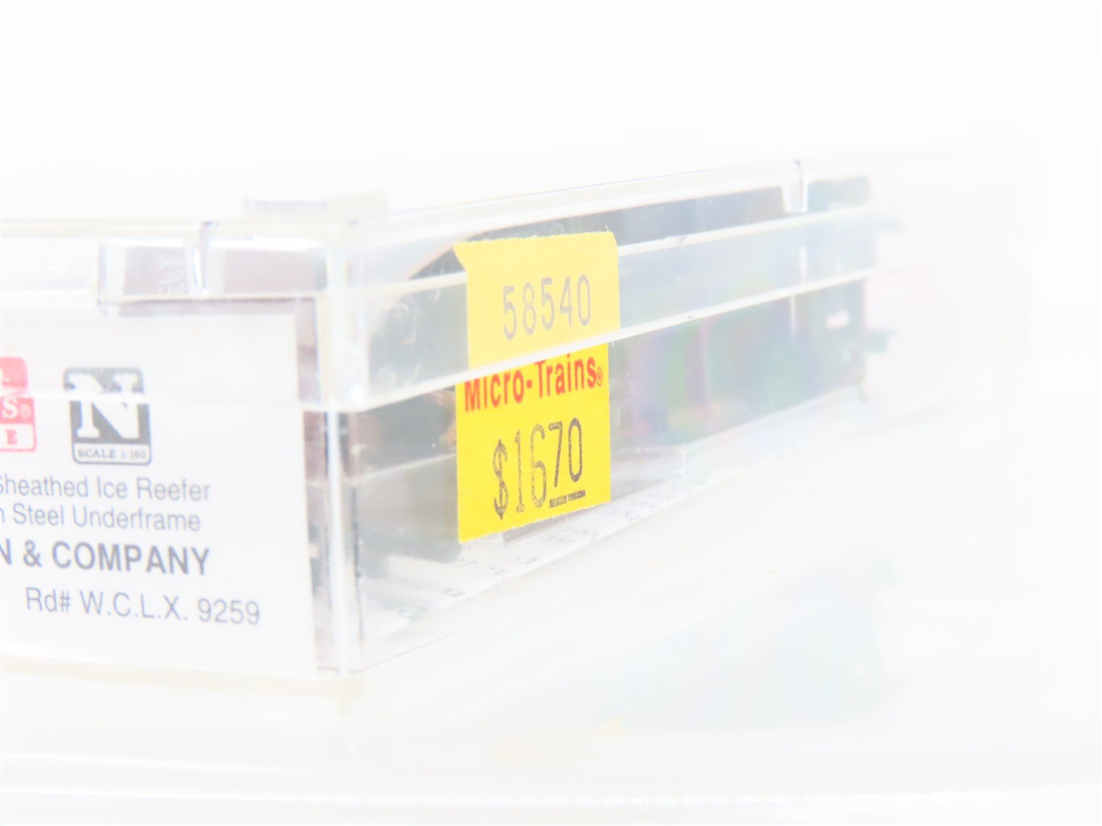 N Scale Micro-Trains MTL 58540 WCLX Wilson Car Lines 36' Wood Reefer #9259