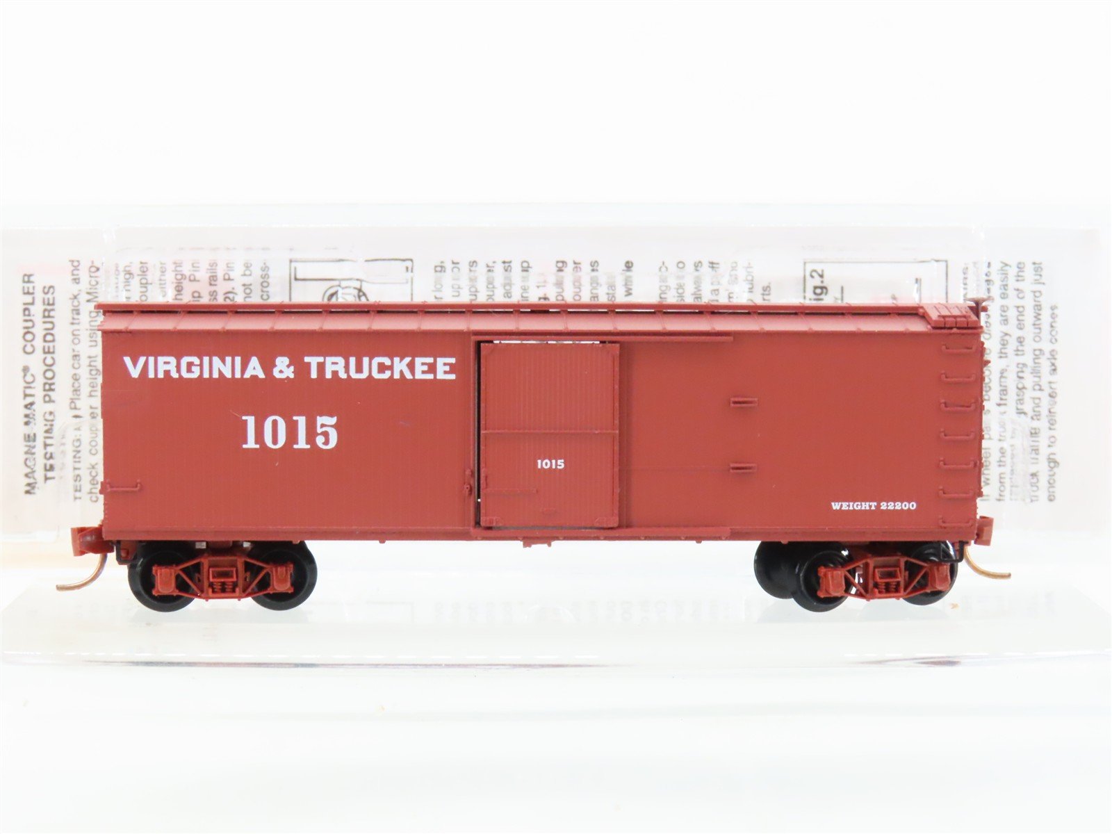 N Micro-Trains MTL 39180 V&T Virginia & Truckee 40' Single Door Box Car #1015