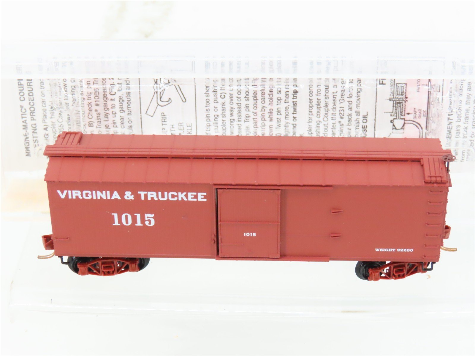 N Micro-Trains MTL 39180 V&T Virginia & Truckee 40' Single Door Box Car #1015