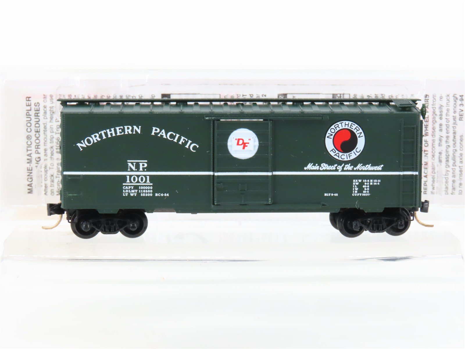 N Scale Micro-Trains MTL 20236 NP Northern Pacific 40' Single Door Box Car #1001