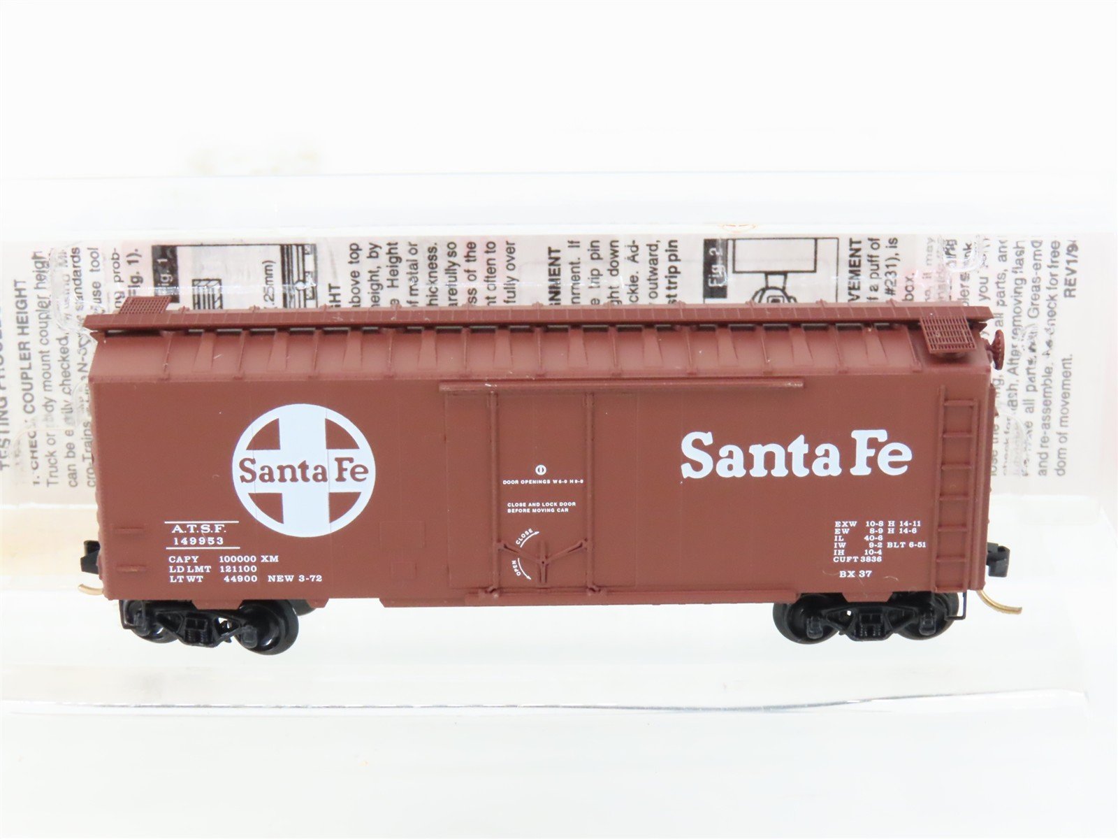 N Scale Micro-Trains MTL 21110 ATSF Santa Fe 40' Plug Door Box Car #149953