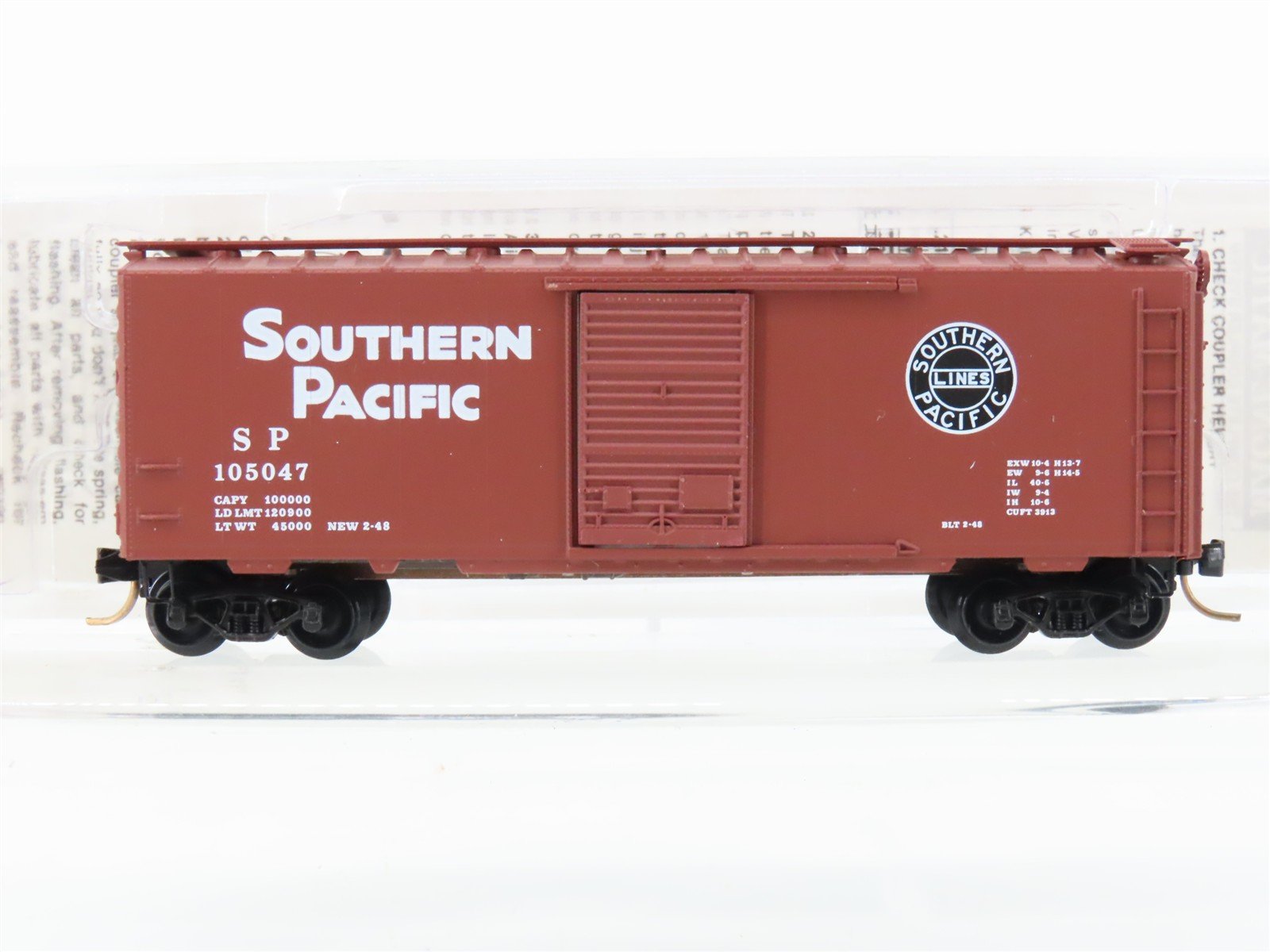 N Micro-Trains MTL 20080 SP Southern Pacific 40' Single Door Box Car #105047