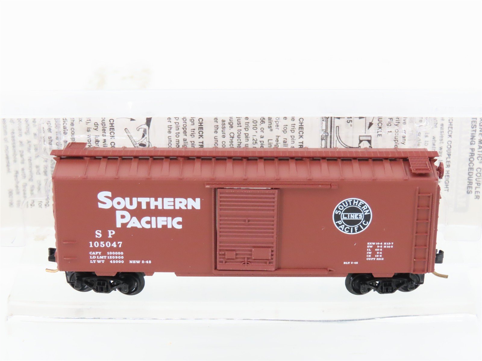 N Micro-Trains MTL 20080 SP Southern Pacific 40' Single Door Box Car #105047