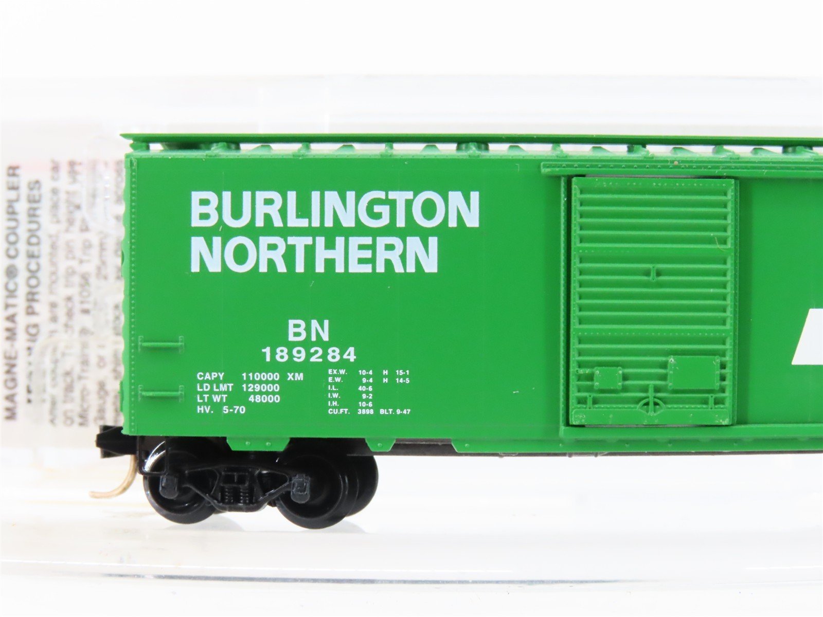 N Micro-Trains MTL 20306 BN Burlington Northern 40' Single Door Box Car #189284