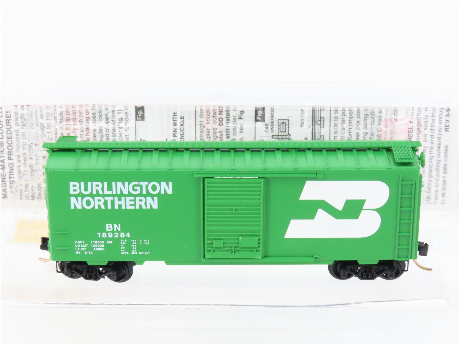 N Micro-Trains MTL 20306 BN Burlington Northern 40' Single Door Box Car #189284