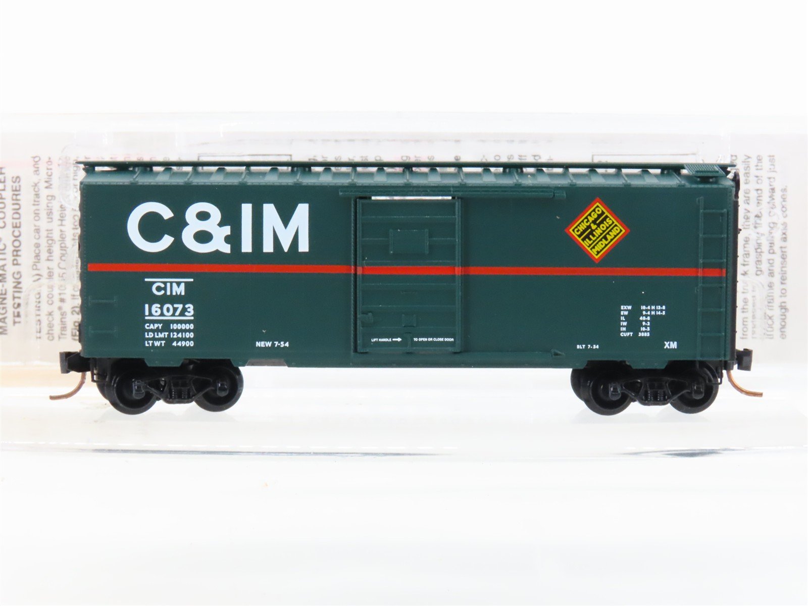 N Scale Micro-Trains MTL 20476 CIM Chicago & Illinois Midland 40' Box Car #16073