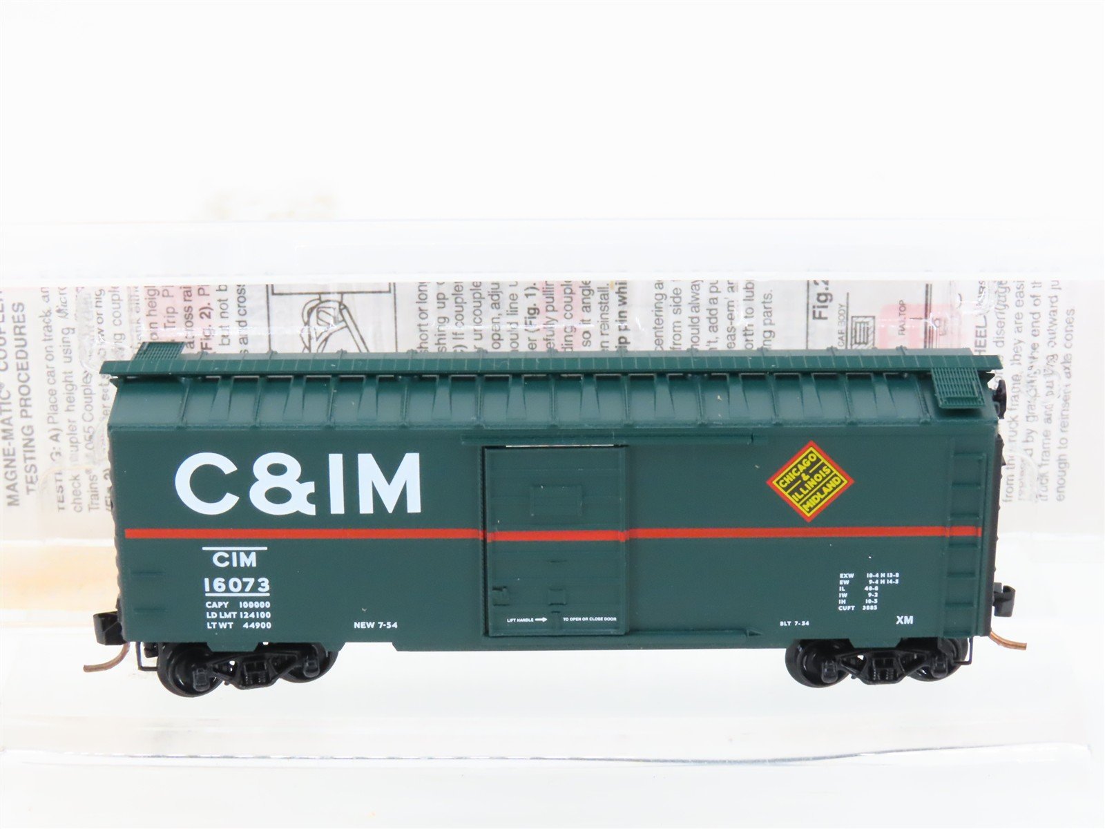 N Scale Micro-Trains MTL 20476 CIM Chicago & Illinois Midland 40' Box Car #16073