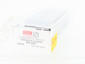 N Scale Micro-Trains MTL 20476 CIM Chicago & Illinois Midland 40' Box Car #16073