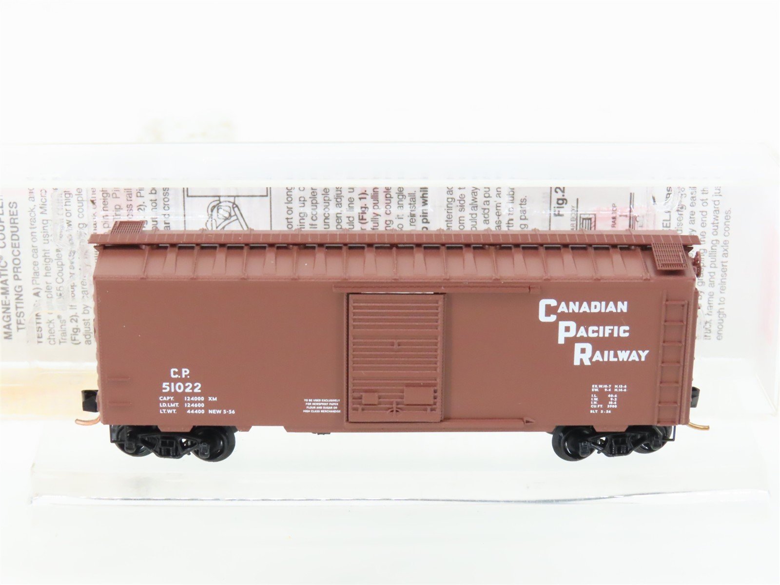N Micro-Trains MTL 20436 CP Canadian Pacific 40' Single Door Box Car #51022