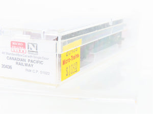 N Micro-Trains MTL 20436 CP Canadian Pacific 40' Single Door Box Car #51022