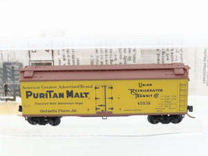 N Scale Micro-Trains MTL 49350 URTC Puritan Malt 40' Wood Reefer #40636