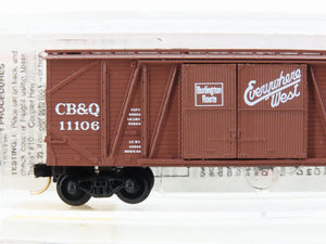 N Scale Micro-Trains MTL 29060 CB&Q Burlington Route 40' Box Car #11106