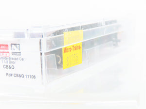 N Scale Micro-Trains MTL 29060 CB&Q Burlington Route 40' Box Car #11106