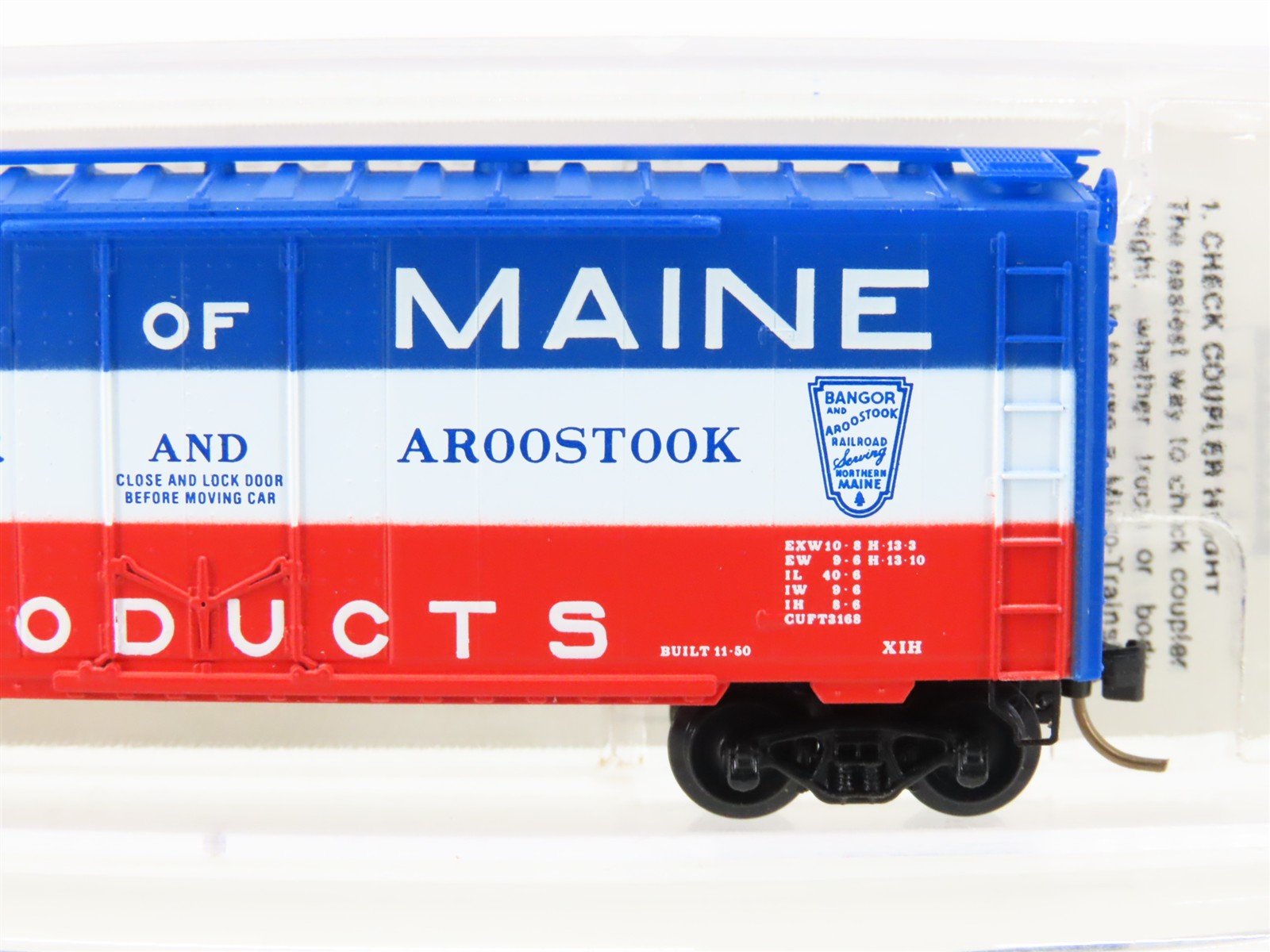 N Scale Micro-Trains MTL 21020 BAR State of Maine 40' Plug Door Box Car #2231