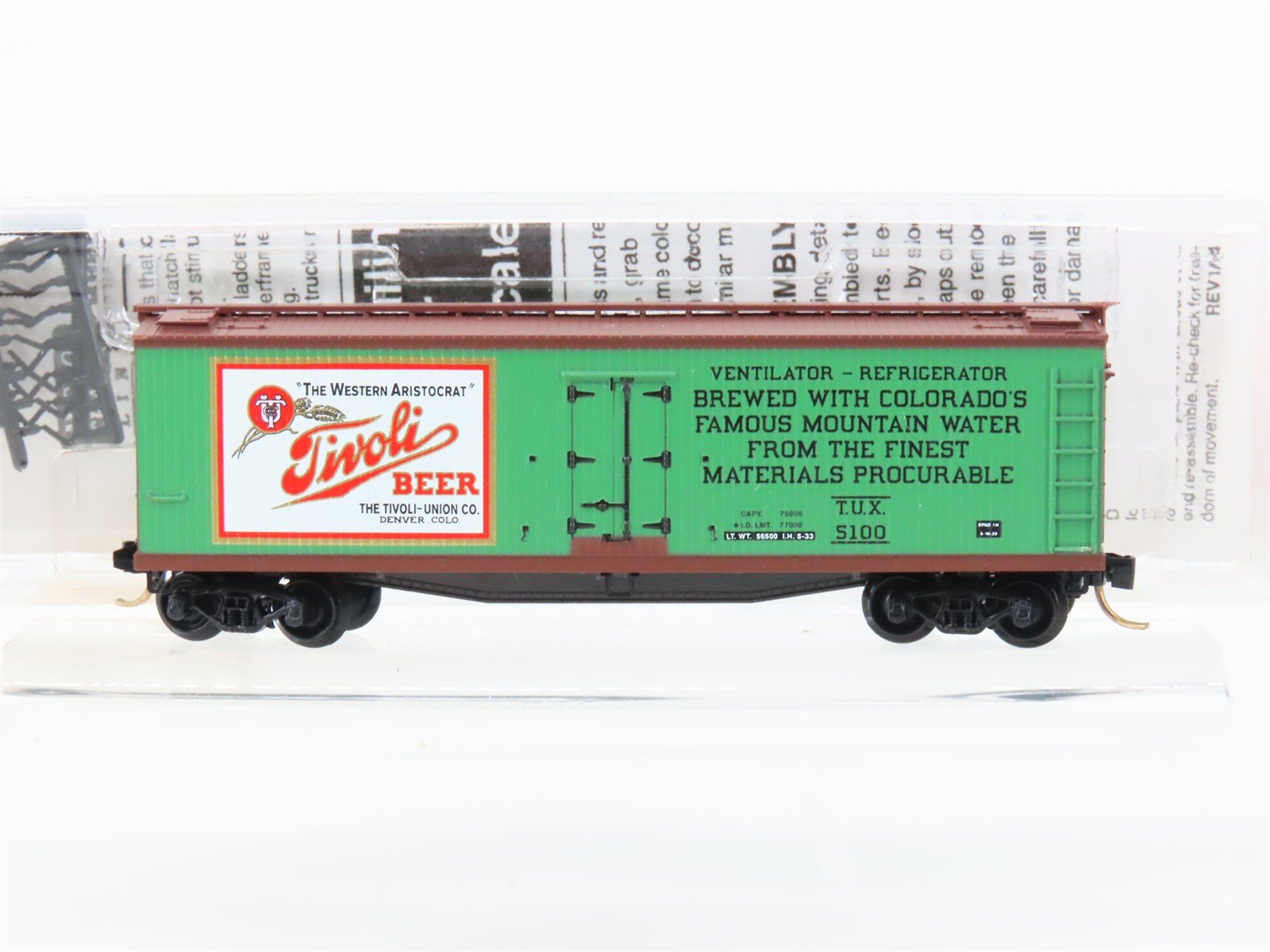 N Scale Micro-Trains MTL 49440 TUX Tivoli Beer 40' Wood Reefer #5100