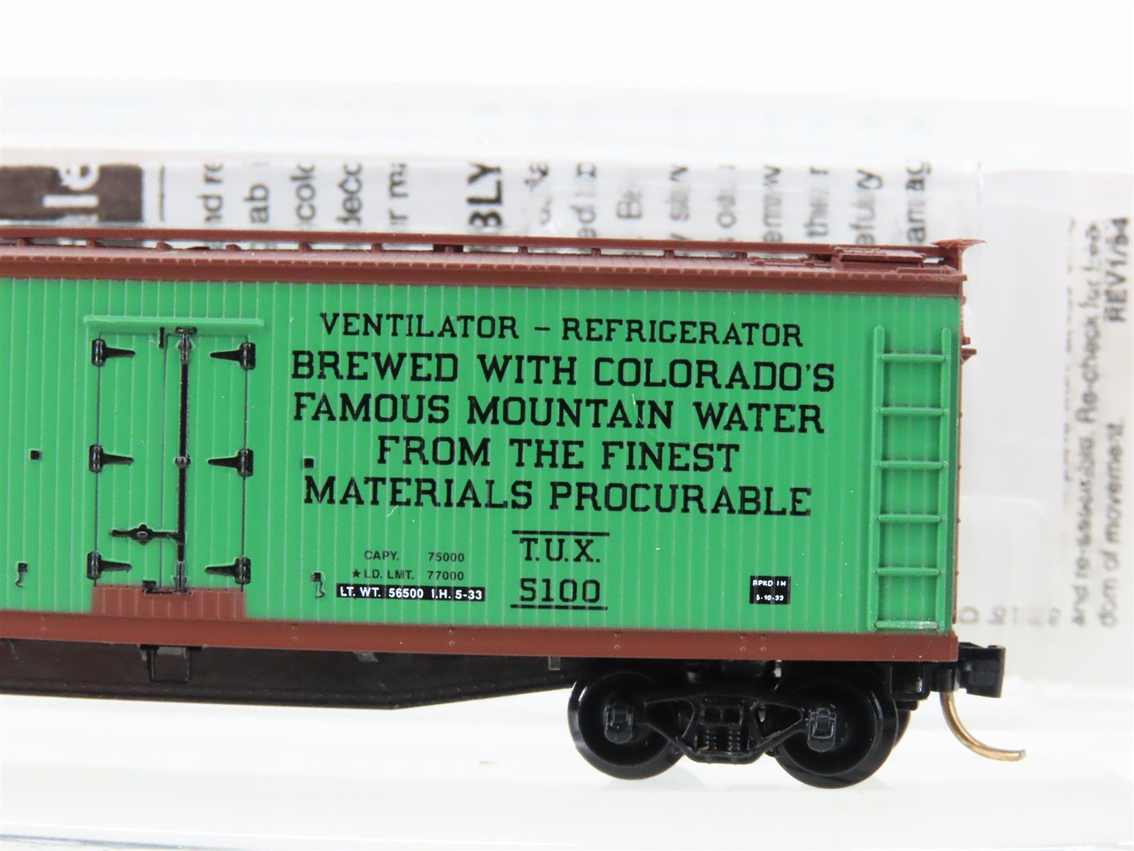 N Scale Micro-Trains MTL 49440 TUX Tivoli Beer 40' Wood Reefer #5100