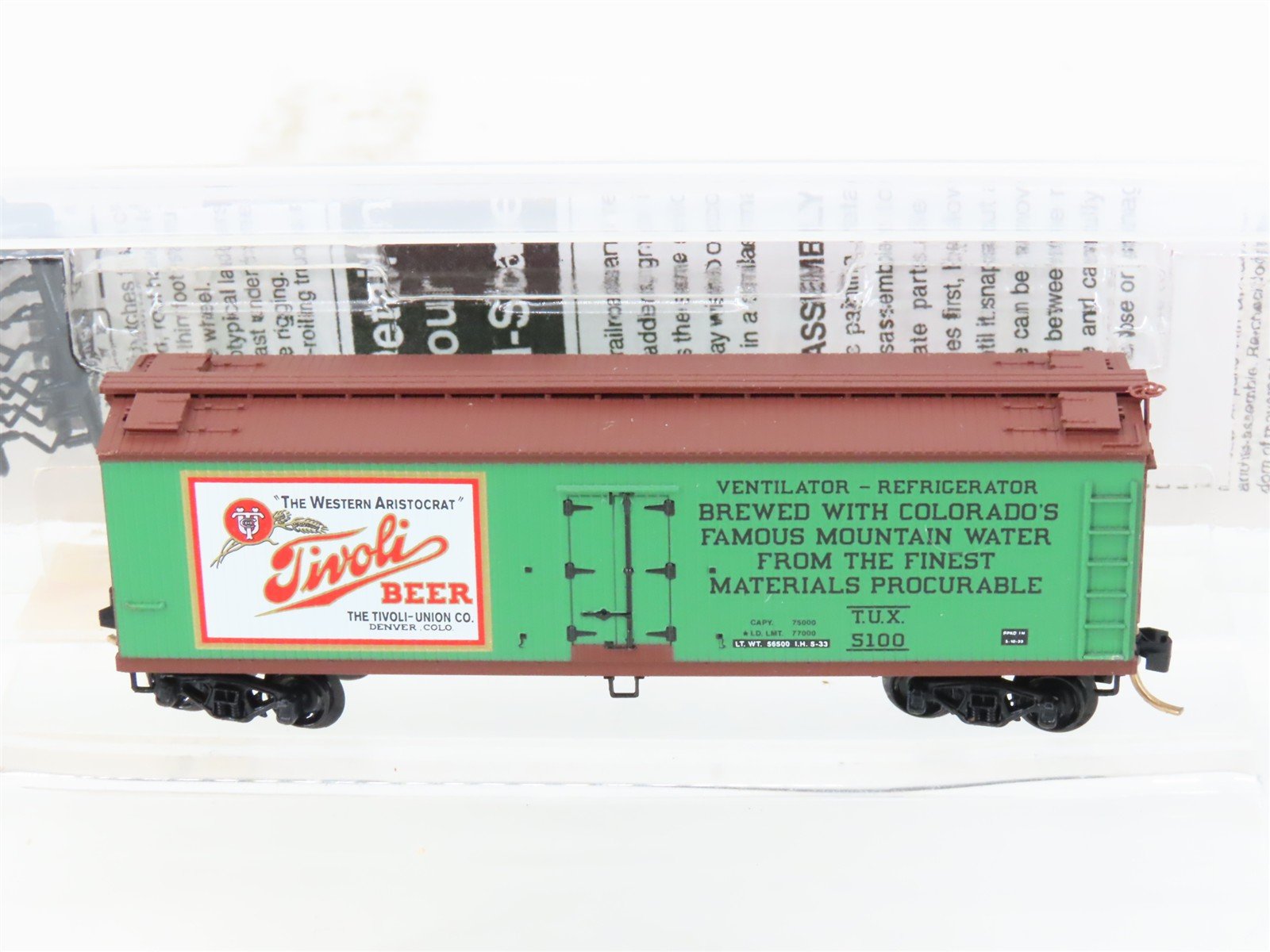 N Scale Micro-Trains MTL 49440 TUX Tivoli Beer 40' Wood Reefer #5100