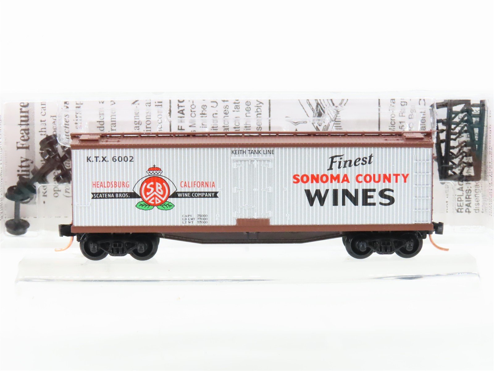N Scale Micro-Trains MTL 49070 KTX Keith Tank Line 40' Wood Reefer #6002
